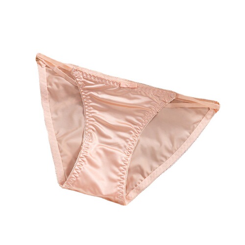 New pure lust style luxury satin women's underwear low waist seamless comfortable pure cotton crotch briefs for women