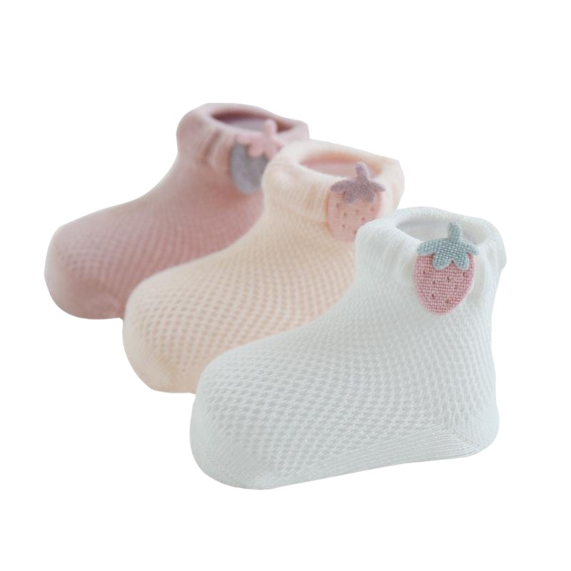 Bebé verano fino bebé calcetines algodón peinado sin hueso dibujos animados malla bebé Calcetines niños y niñas calcetines Corea del Sur