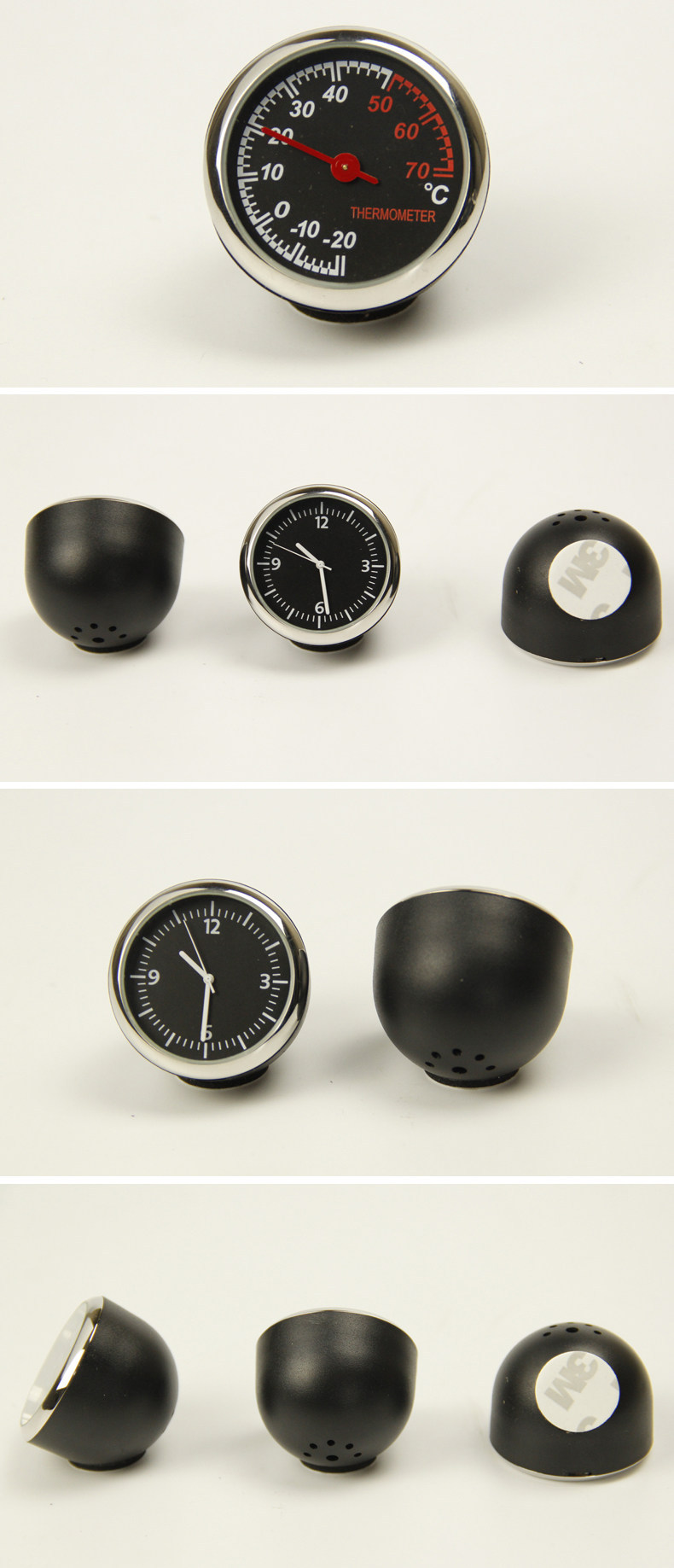 Car thermometer, car clock, automotive electronic watch, car hygrometer, quartz clock, resistant to high and low temperatures