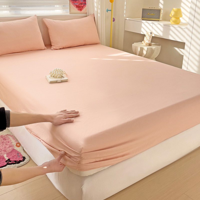 Single-piece Washable Cotton Bed Skirt, Simmons Mattress Protector, Dustproof Cover, Bed Sheet & Bed Skirt 3-Piece Set