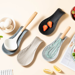 食品グレード厚い滑り止めシリコーンスプーンパッドキッチン家庭用シャベルスプーン棚断熱シリカゲルスプーンホルダー