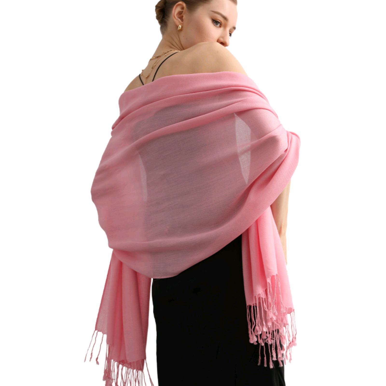 Chal de aire acondicionado de lana Decaijia para mujer, calidez de primavera y verano, bufanda de gama alta de color sólido de todo fósforo, bufanda de aire acondicionado de oficina