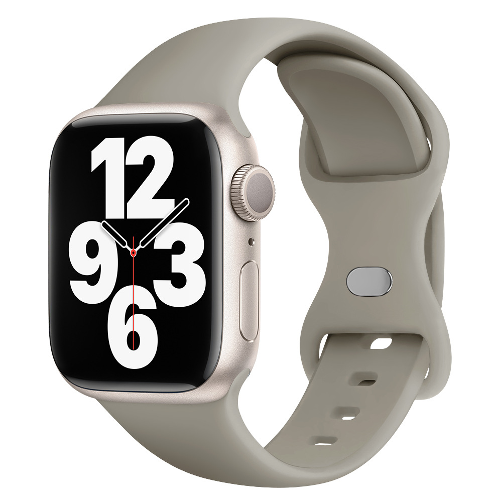 Aplicable AppleWatch Butterfly Buckle Silicone Deportivo correa de reloj Iwatch9876 generación / se inteligente