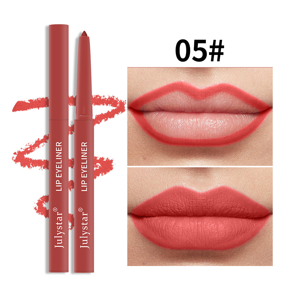 Amazon lip pen waterproof, non-blurring lipstick pen, pink matte lip gloss, rotating lip liner pen set, beauty wholesale undefined
