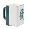 Mahjong modeling good luck ceramic cup Personalized creative chess and card room Mark Cup Guo Chao New Year Gift Coffee Water Cup