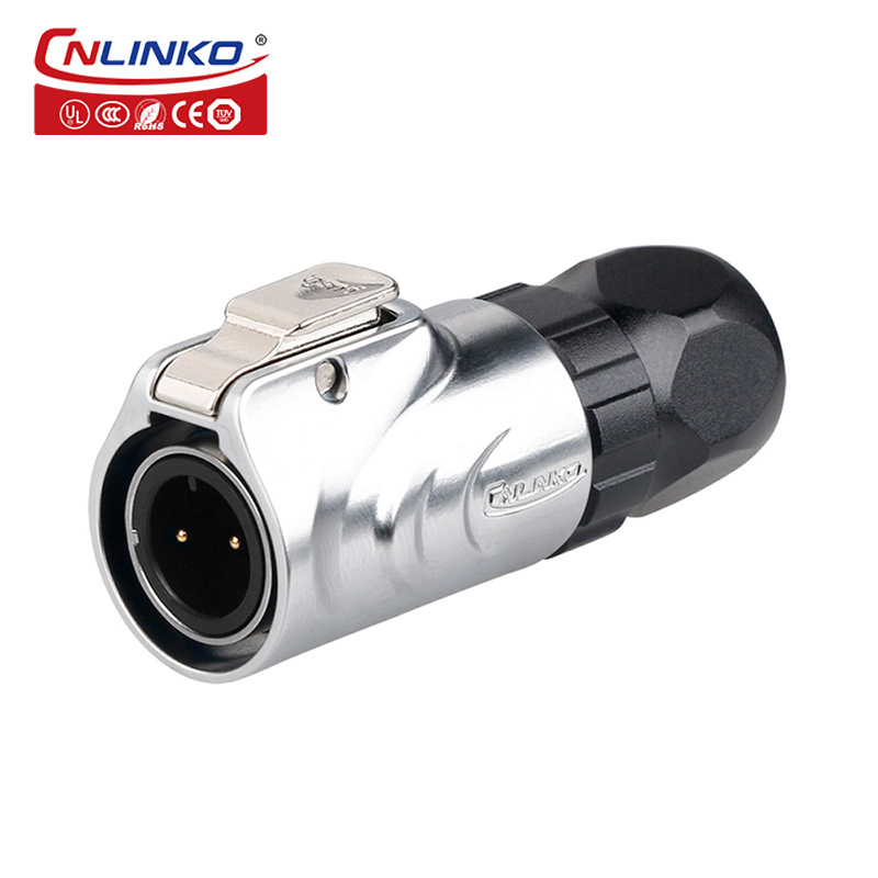 Lingke LP12 Metal Waterproof Connector, 4-Port, 2-, 3-, 4-, 5-, 6-, 7-, and 8-Core Sensor Aviation Plug Connector
