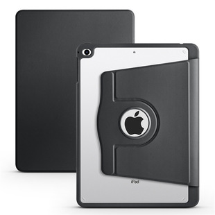 For iPad 10.2 acrylic rotating bracket pen slot flat case iPad 9.7 Air2 flip leather case