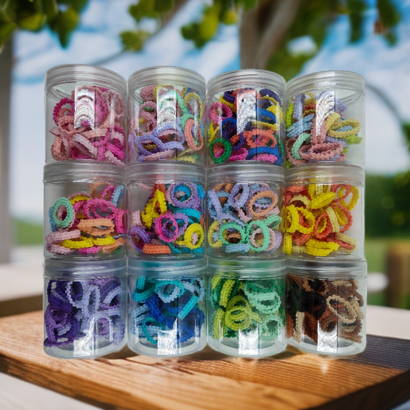 Fábrica directa enlatada de alta elasticidad no daña cabello de cabello de chicas anillo de toalla simple banda de goma cabello de cabello anillo de cabello de bebé