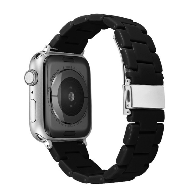 Aplicable a Huawei Samsung tres correa de reloj de plástico arco iris sólido correa de reloj de plástico Apple iwatch