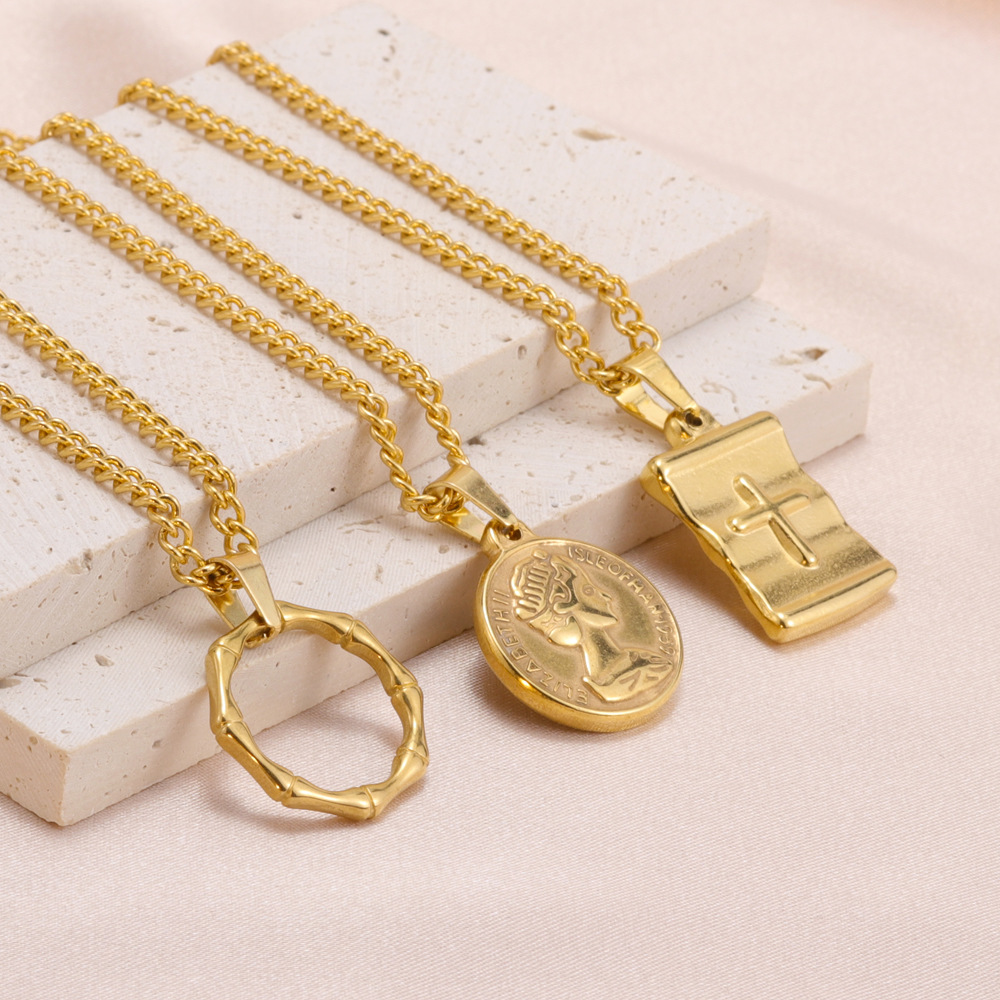 Fashion Heart Shape Stainless Steel Plating Pendant Necklace 1 Piece