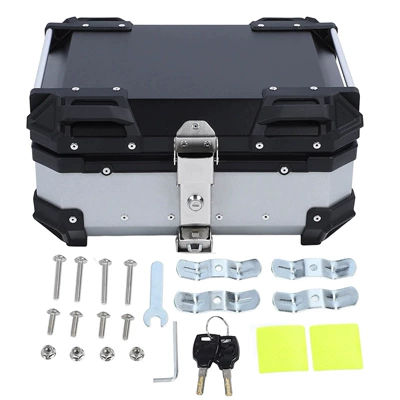 28L45L55L65L80L100L Quick-Release Motorcycle Tail Motorcycle trunk - 28l-trunksilver