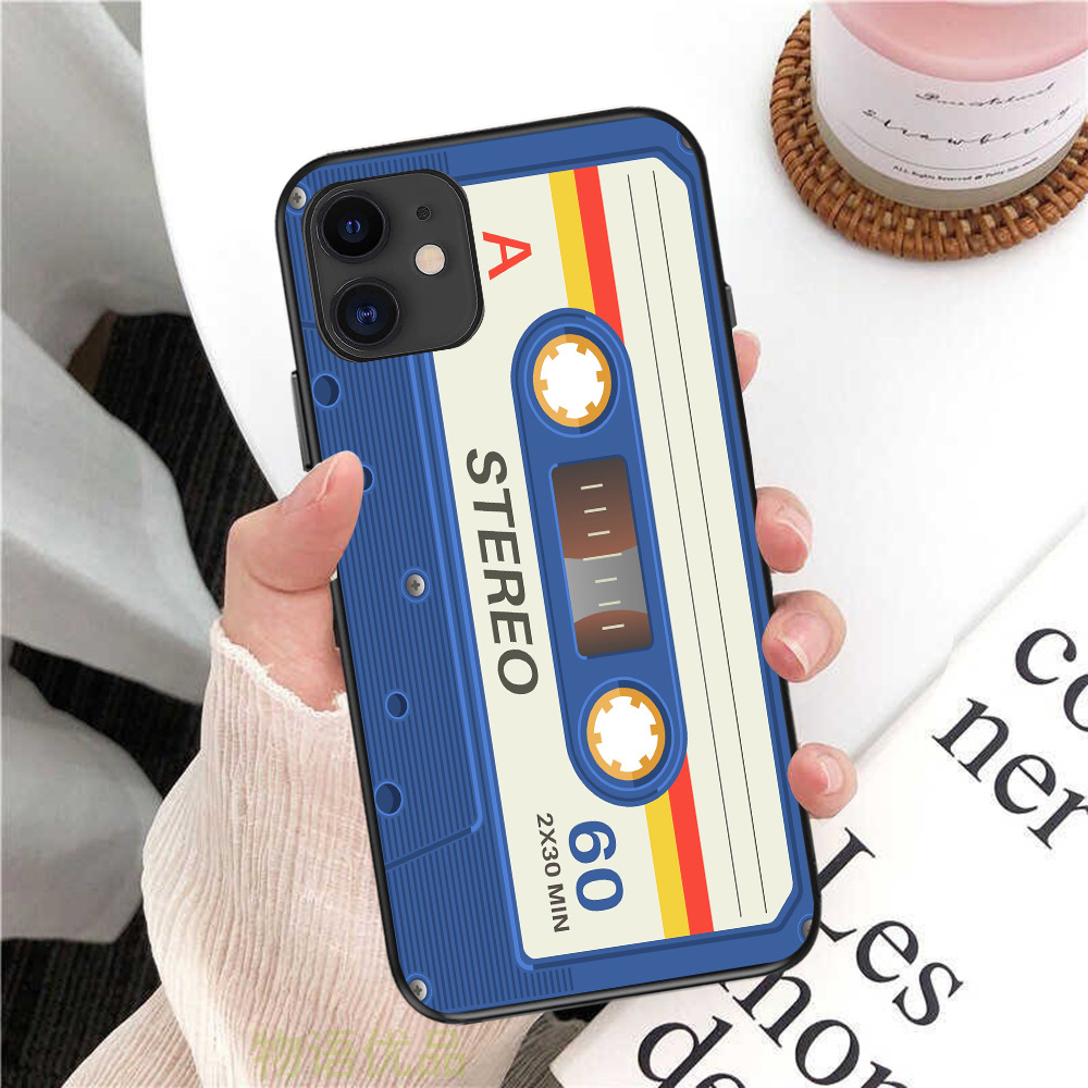 40g Weight iPhone Applicable Brands Phone Cases Classification tpu Material Recorder, Tape Pattern Retro, Classic Style Style Tpu Recorder Tape Retro Classic Style Phone Cases Phone Accessories 6