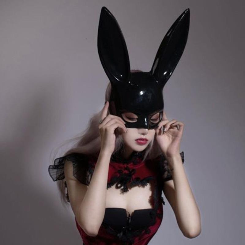 バー演出トランポリン演出ハーフフェイスうさぎマスクバニーガール仮装舞踏会ledハロウィーン発光アイテム