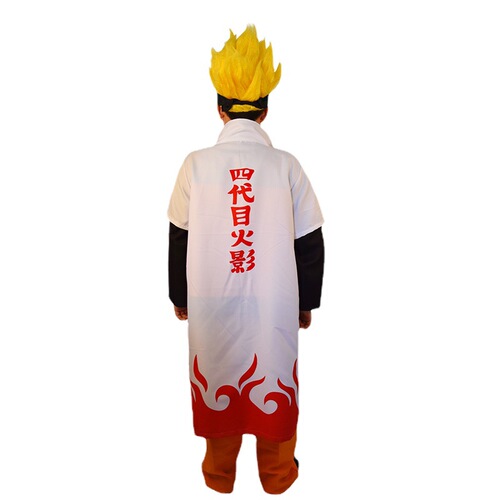 Halloween Akatsuki organization cos suit Naruto fourth generation sixth generation Naruto orange and white performance cloak cloak