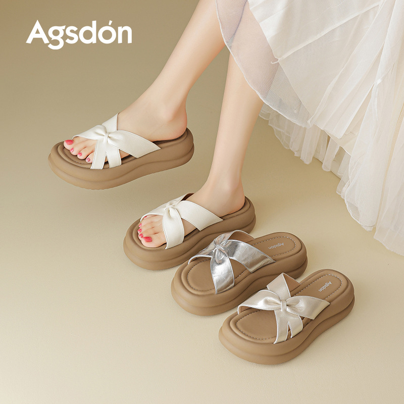 Sandalias Augu Shiden para mujer, estilo nuevo verano 2026, de suela gruesa, muy atractivas y cómodas, que combinan perfectamente con faldas.