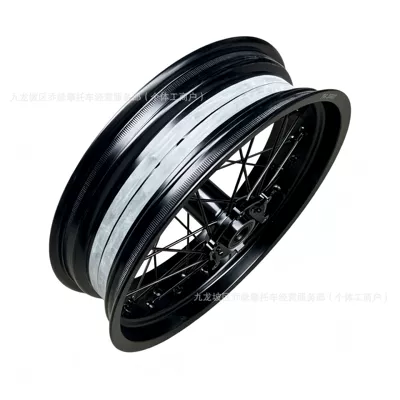 KTM EXC300 350 250 modified widened 4.25*17 wheel hub assembly Husqvarna Hengjian rims (Motorcycle wheel hub) - black-wheel-rims