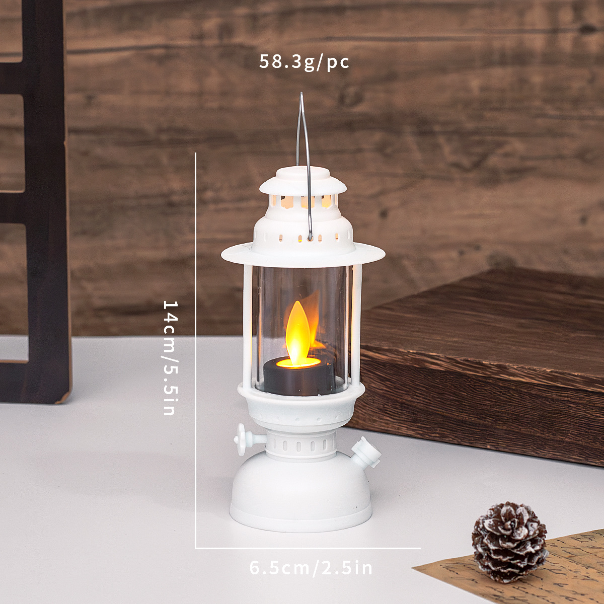 Vintage lámpara de queroseno vela electrónica luz de noche ambiente navideño vela led decoración decoración de mesa