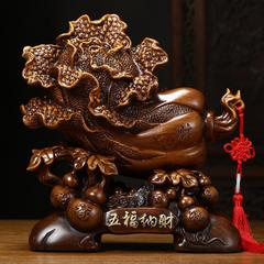 五福納財玉白菜飾品擺件大號家居裝飾樹脂工藝品公司開業喬遷禮品