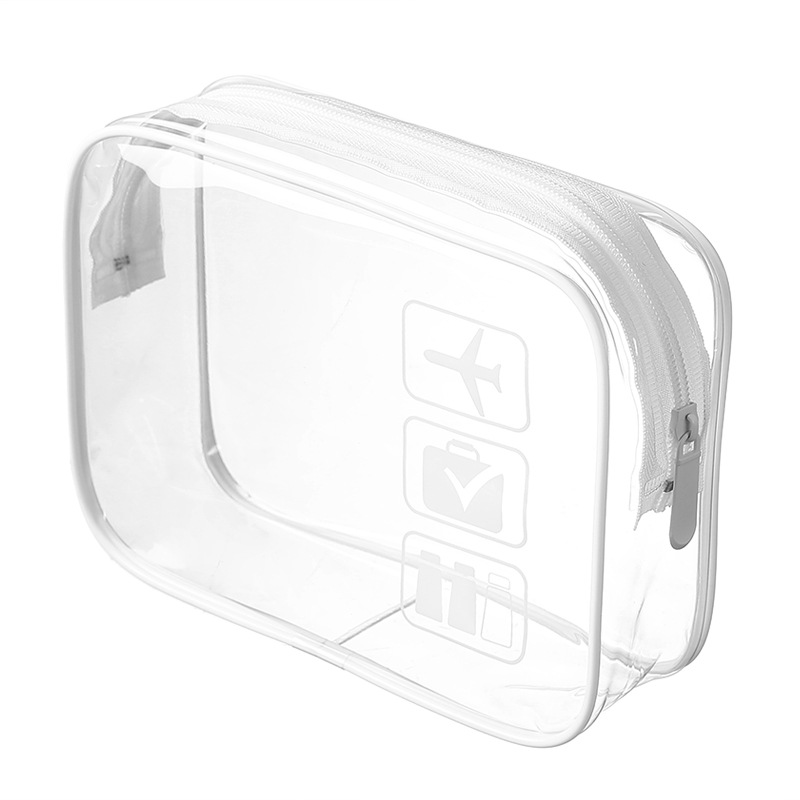 Bolsa de almacenamiento de PVC gruesa fresca al aire libre bolsa de cosméticos de cremallera portátil bolsa de viaje impermeable a prueba de polvo bolsa de lavado de almacenamiento