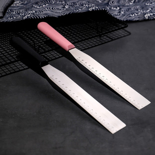 ♔ Right-Angle Graduated Cake Smoothing Spatula Cream Scraper Small Scraper 8/ 10inch Baking Turntable Frosting Tool