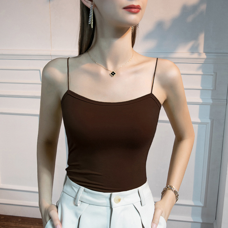 Thin Shoulder Strap Sling Women's Slim-fit Sexy Suit with Beautiful Back Summer New Vest