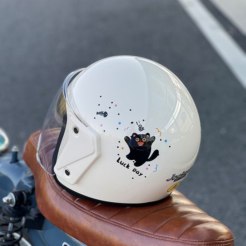 3C Certified Electric Motorcycle Helmet Warm Half Helmet