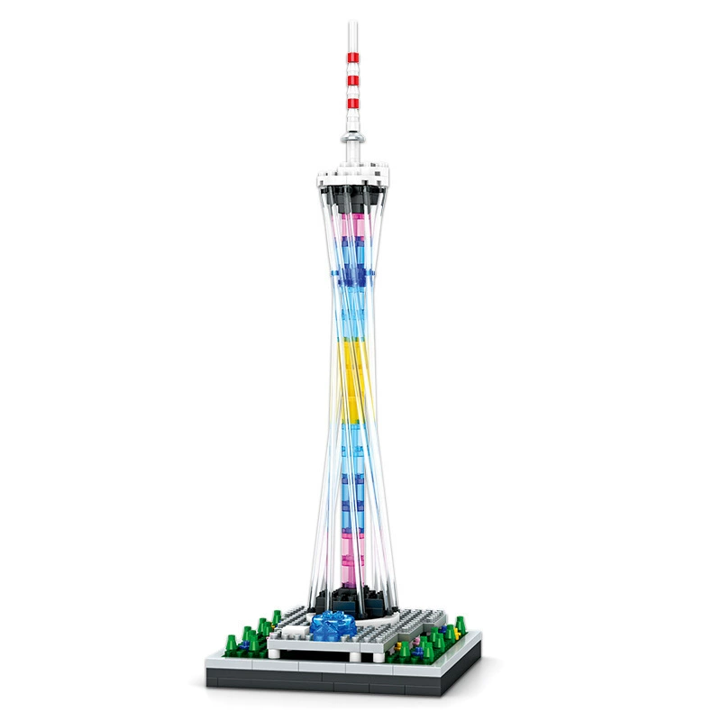 Building blocks micro-particle children's educational Guangzhou landmark Sacred Heart Cathedral building boy toy