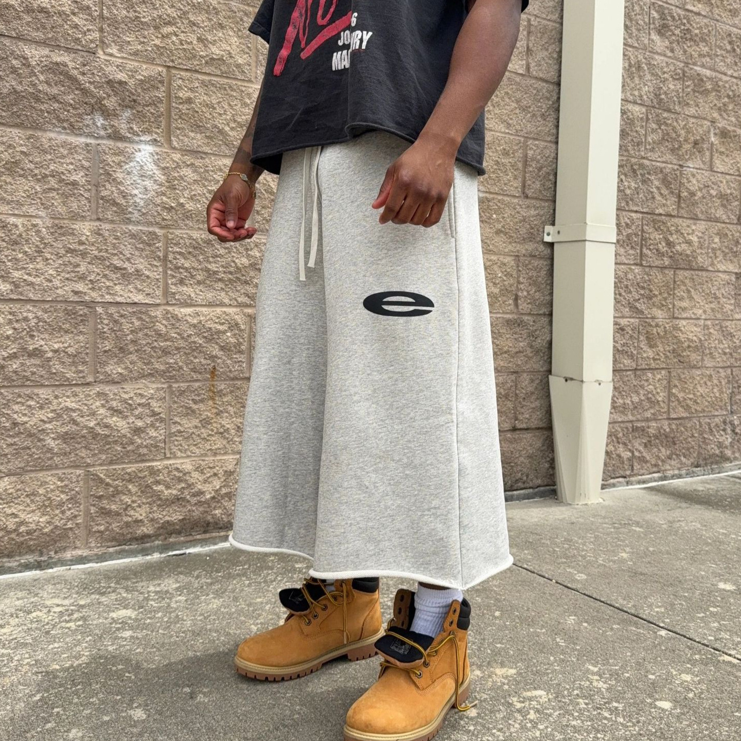 Aliexpress European and American Cross-Border Summer New Street Hip-Hop Style Letter Printed Men's and Women's Elastic Waist Drawstring Shorts