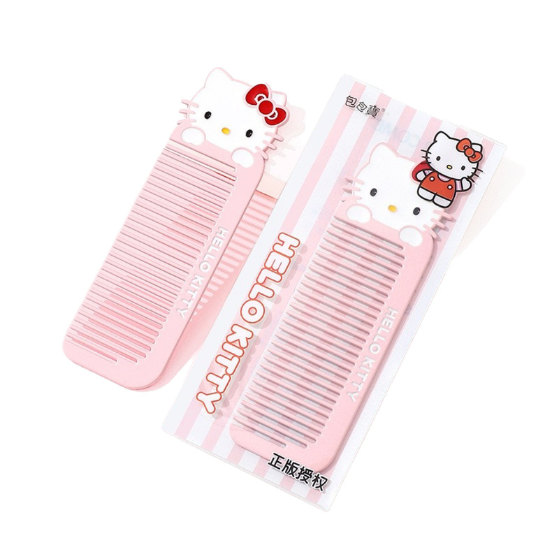 本物のサンリオキティシナモンドッグメロディーメタルヘアコーム前髪コームスムーズヘアコームポータブル|undefined