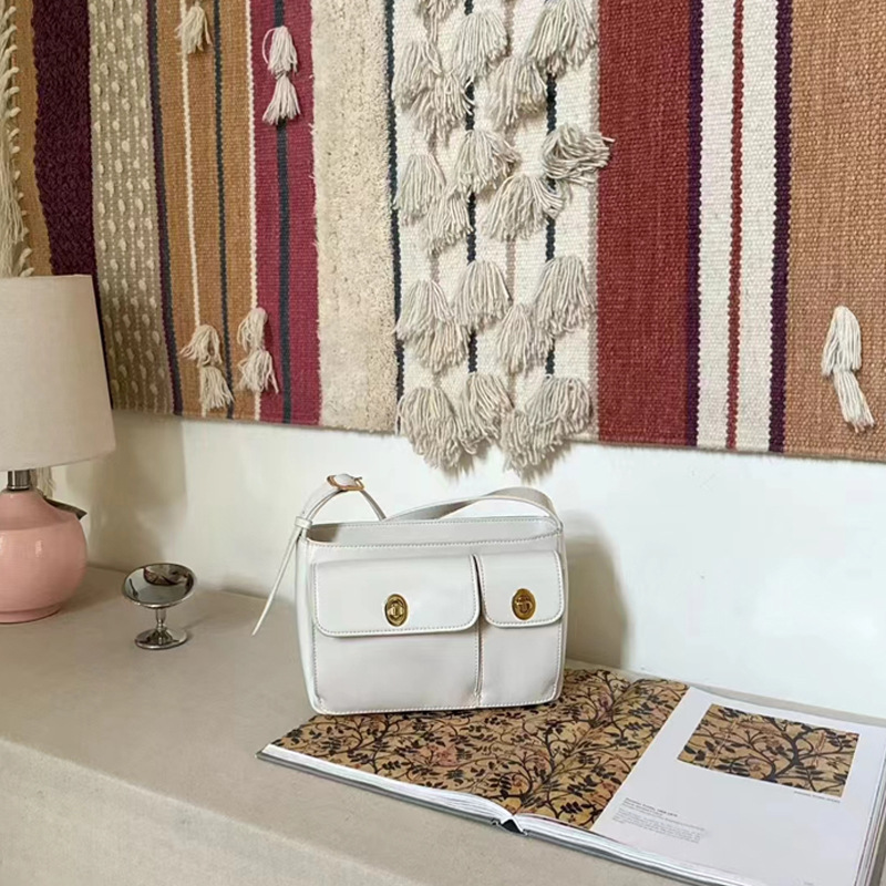 Single shoulder crossbody leather for women 2024 new high-end niche messenger with multiple pockets twin bag_voghion.com