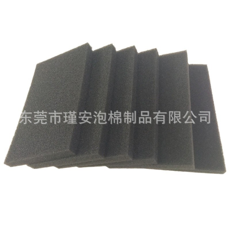 批发黑色阻燃过滤防尘棉 发电厂机滤网海绵片 10mm厚防火耐高温棉