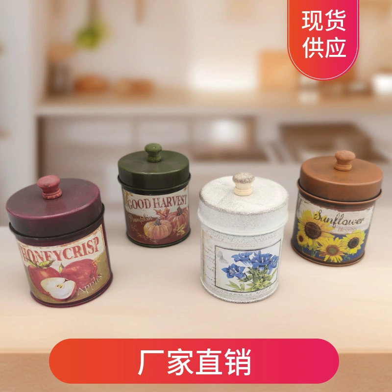 Винтажное металлическое ведро в европейском стиле с эффектом состаривания и крышкой, предмет для декора бара, железное изделие для фотосъемки, креативное винтажное украшение.