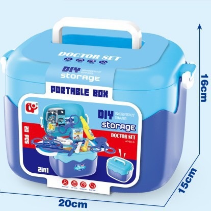 Niños transfronterizos hogares de almacenamiento caja de mano set médico de belleza postres de comida rápida cocina set fabricante de juguetes