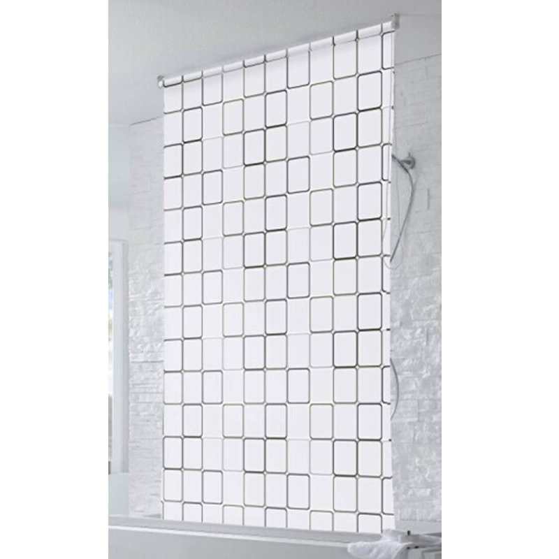 Factory direct selling 3D effect printed PEVA plastic rolling curtain plastic rolling shower curtain rolling curtain shower curtain
