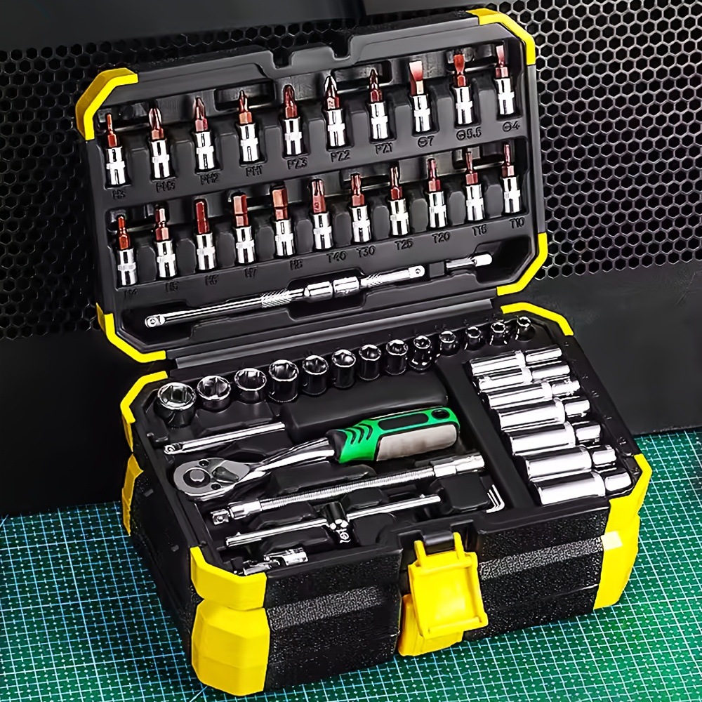 Socket Ratchet Wrench Set 53pcs 1/4 Inch Drive Socket跨境