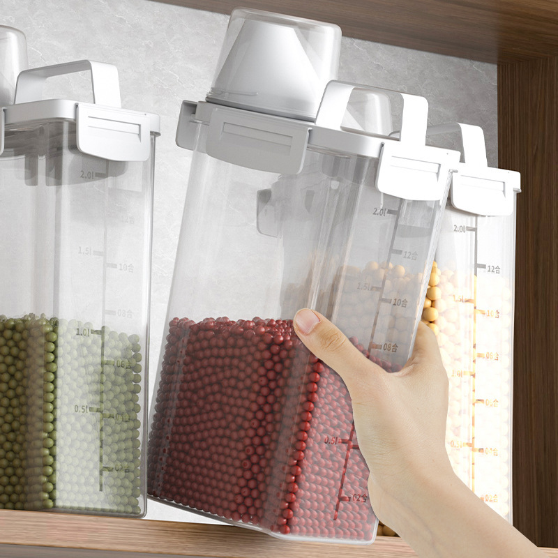 Cereal Canister Rice Container Household Insect-Proof Moisture-Proof Sealed Flour Storage Jar Noodle Container Rice Grain Storage Box