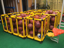 可幼儿园操场PVC管移动球车羊角球架篮球框足球皮球框体操垫