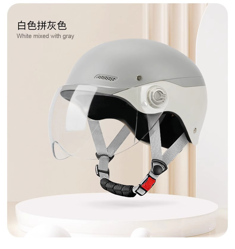 3C certified new national standard electric vehicle helmet, motorcycle helmet for men and women, electric scooter safety helmet, summer half helmet that doesn't press on hair