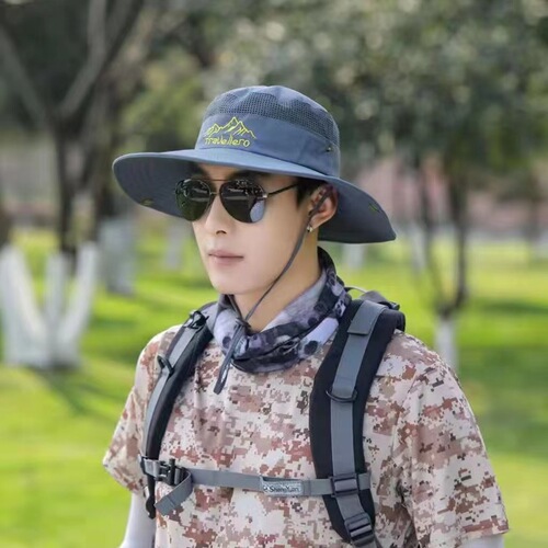 Fishing cap outdoor hat wholesale breathable sunshade sunscreen unisex hiking travel large circumference women's autumn edition