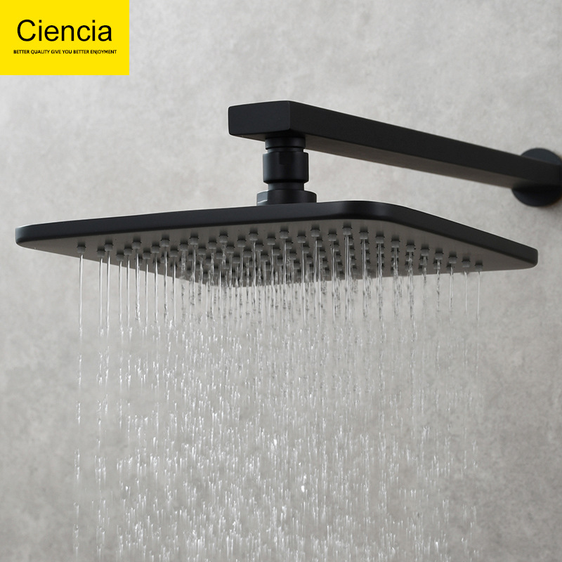 Latón baño ducha rociador superior presurizado boquilla de ducha baño cuadrado ducha cabeza de Ducha