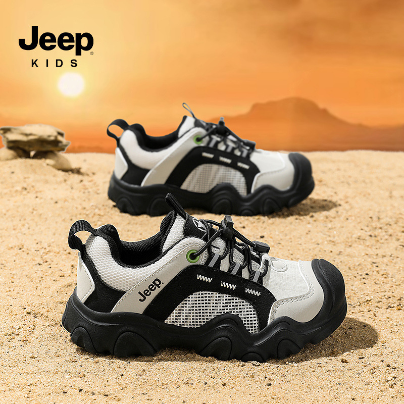 Jeep男童运动鞋2025秋冬新款防水革面跑步鞋舒适轻便女童鞋子百搭|undefined