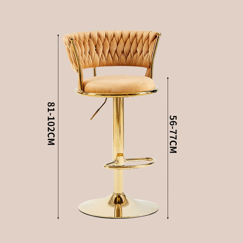 Silla de bar de lujo ligera, taburetes altos, silla de respaldo para el hogar, silla de cajero giratoria y silla de elevación de la recepción. image 12