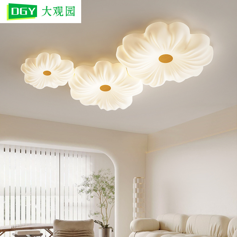 Lámpara de techo estilo francés color crema para sala de estar, modelo nuevo 2026, moderna y minimalista para dormitorio, iluminación Zhongshan 293L