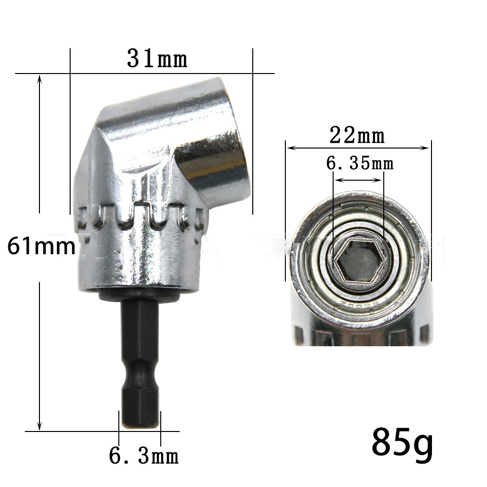 Esquina de cabezal de lote de 105 grados, tornillo de giro en ángulo recto, chal, venta directa de fábrica, mango hexagonal, taladro eléctrico, lote de giro