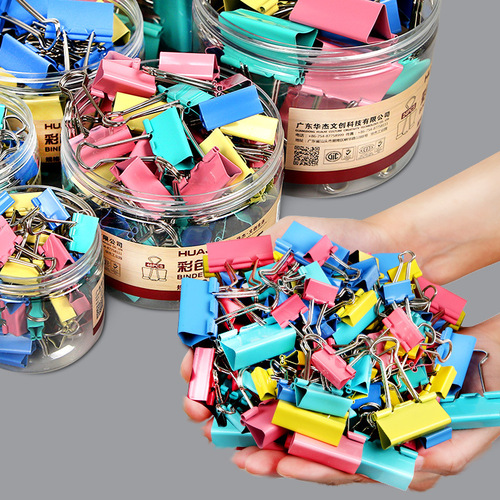 [Manufacturer Wholesale] Huajie Colorful Long Tail Clip Stationery Metal Swallowtail Clip Fishtail Phoenix Tail Clip Hair Receipt Clip