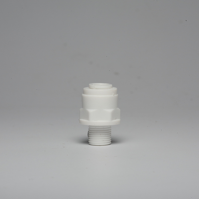 Recto a través de los dientes exteriores de 1 punto a su vez 2 puntos de conexión rápida conector de tubería PE 2 puntos Conector recto purificador de agua accesorios fabricante