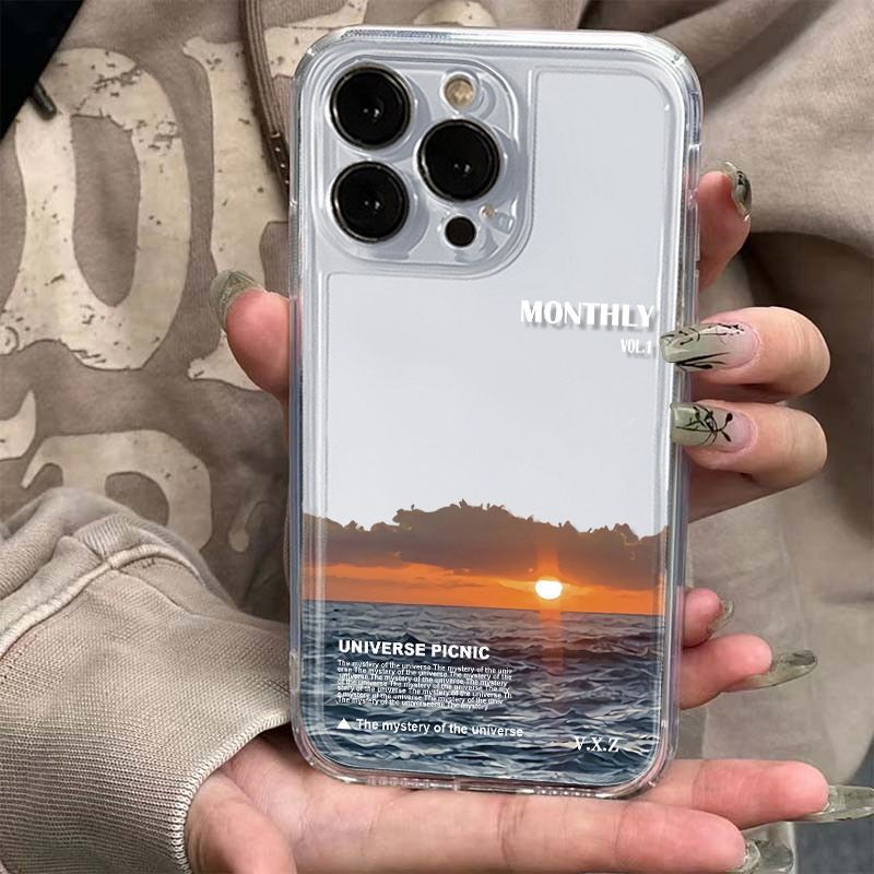 Cover protettiva per iphone con design alba sul mare_voghion.com