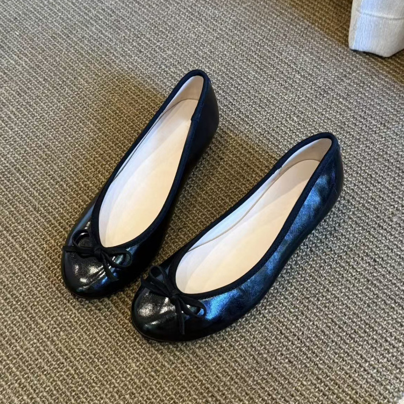 Sheepskin Version~Large Size Versatile Bow-Knot Mary Jane Shoes for Women 2026 New Style Shallow Flat Single Shoes Ballet Shoes Sheepskin Version~Large Size Versatile Bow-Knot Mary Jane Shoes for Women 2026 New Style Shallow Flat Single Shoes Ballet Shoes