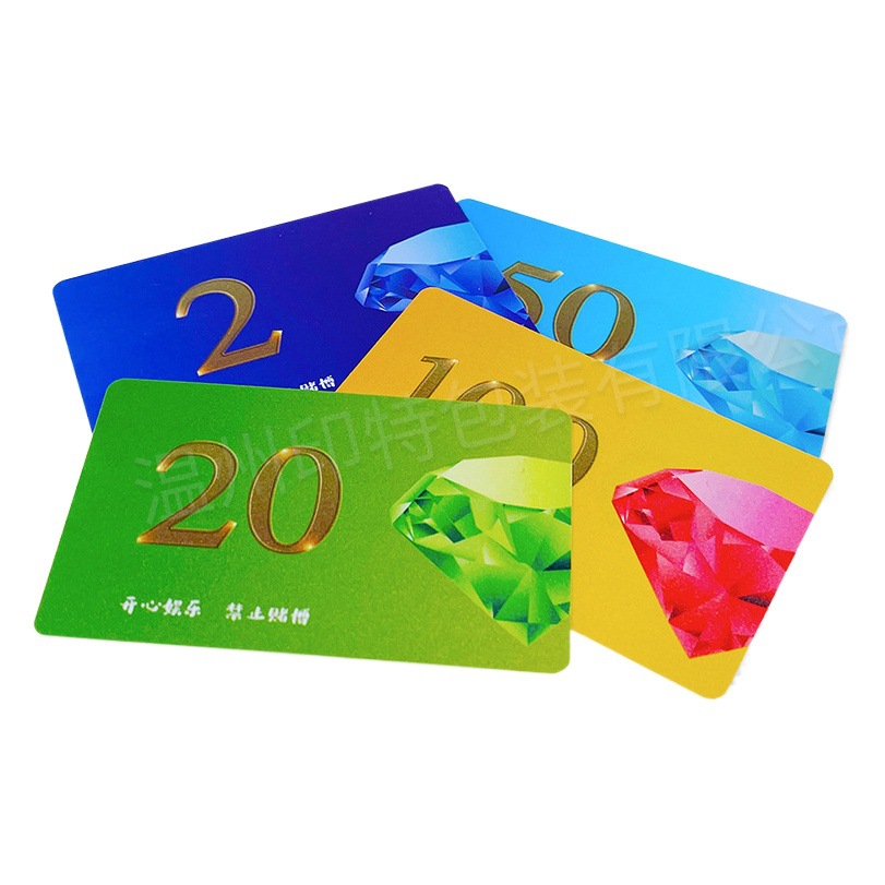 Chips dinero Texas poker tarjeta chip Mahjong casa chip tarjeta monedas de plástico puntos de juego monedas en stock al por mayor