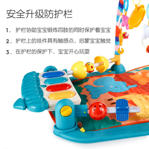 Newborn children multifunctional toy pedal piano baby fitness stand baby pedal piano music blanket